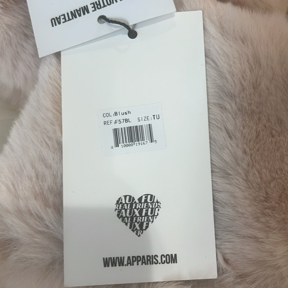 NWT Luna Faux Fur Wrap Scarf Ballet Pink - Picture 4 of 8